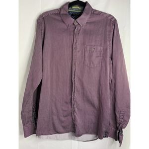 Ted Baker London Men's Shirt Size 6 XL Purple Striped
